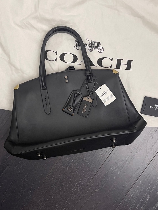Coach Handbags - Coach Cooper Carryall 22821 Black Leather Satchel Tote Crossbody No Strap w/tag
